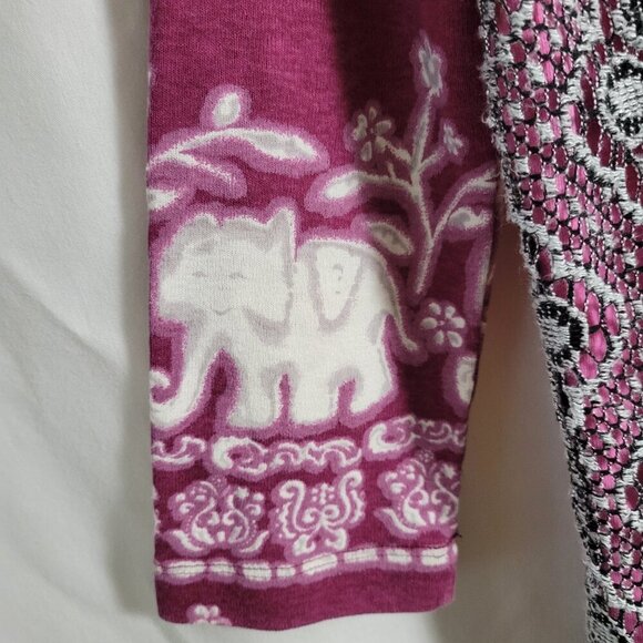 Cat Lovers! XL Blouse Top Hippie Pink lace black V-neck Eyeshadow - Picture 3 of 8